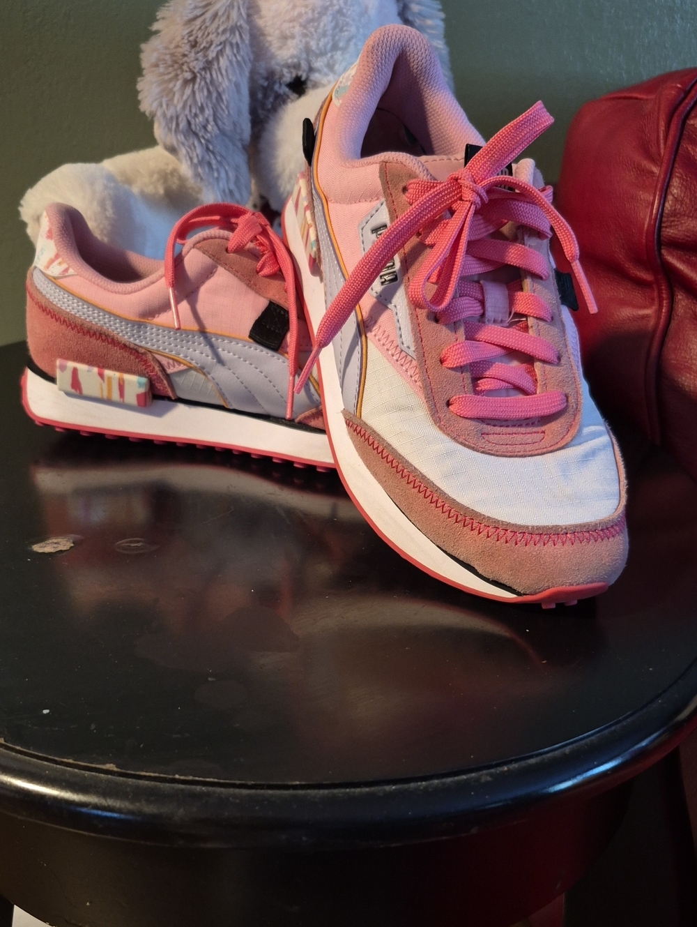 Puma Women's Pink & White Casual Runner Sneakers